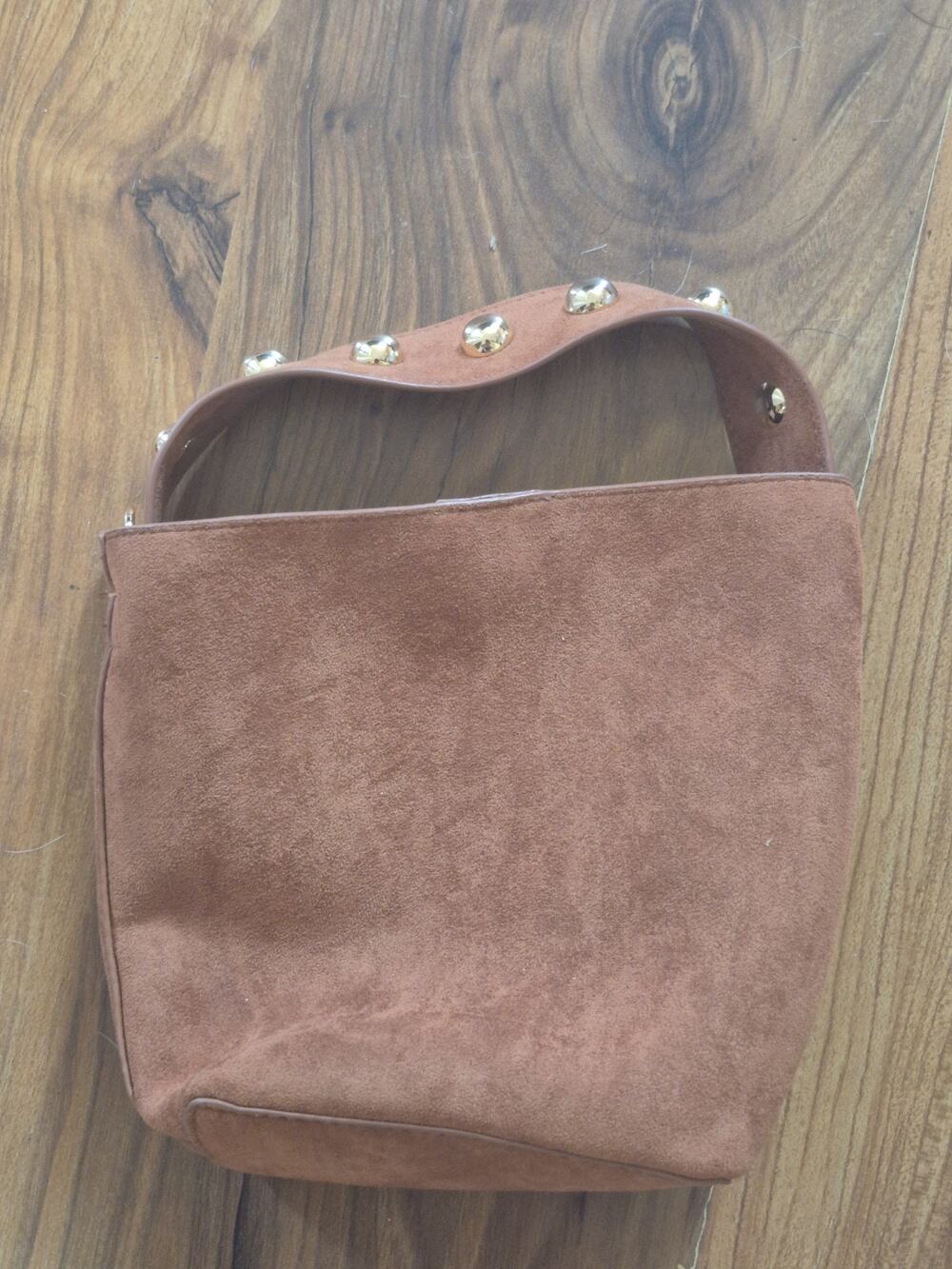 Universal Thread Women's Juniors Brown Handbag Purse with Gold Studs NWOT BB
